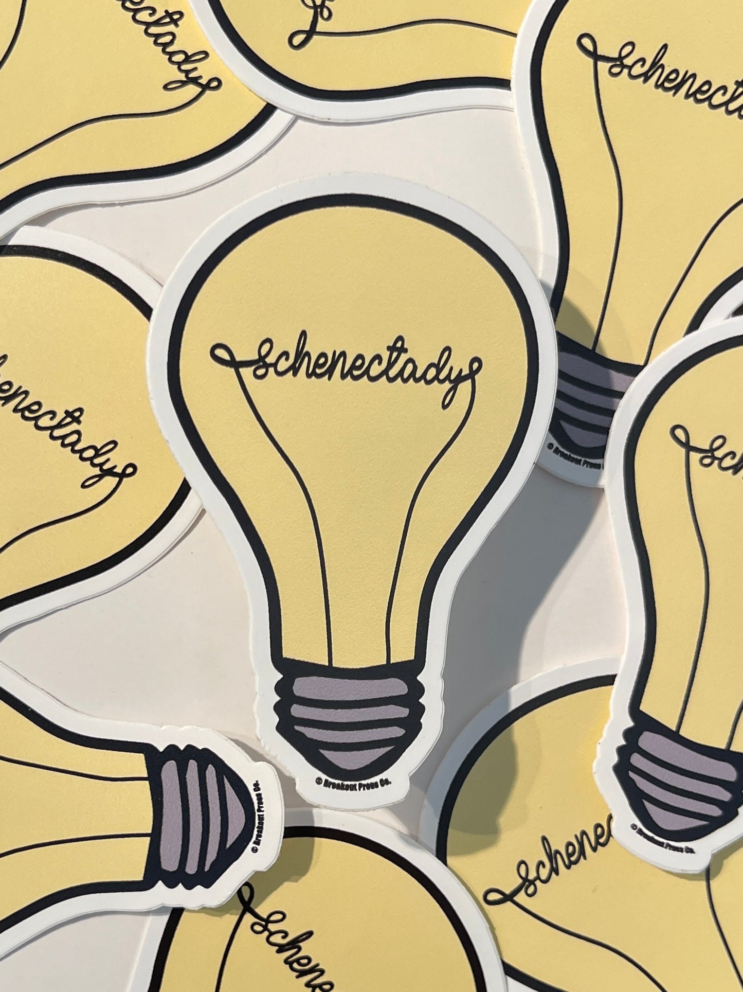 Schenectady Lightbulb Vinyl Sticker