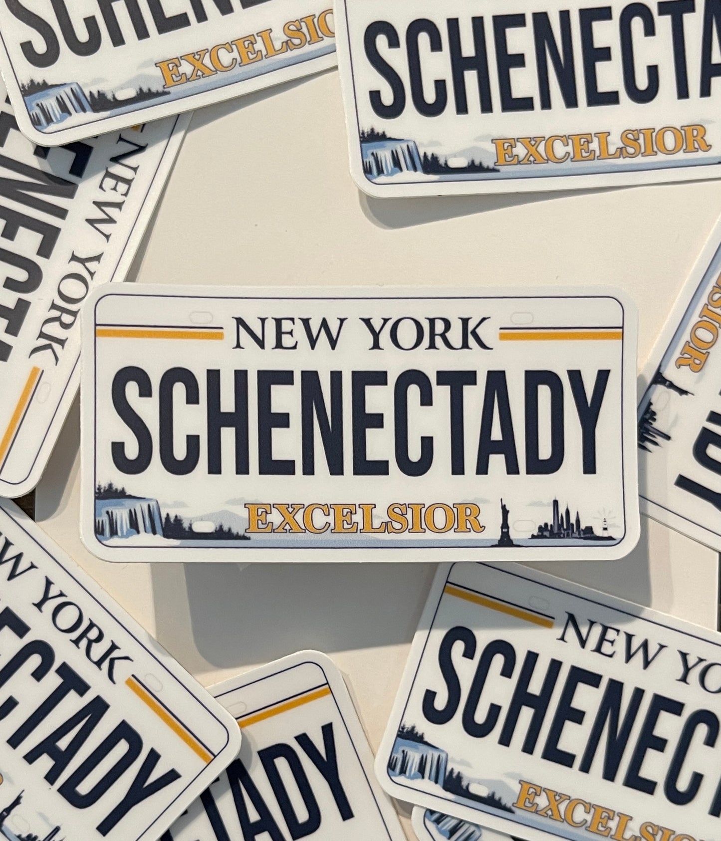 Schenectady License Plate Vinyl Sticker