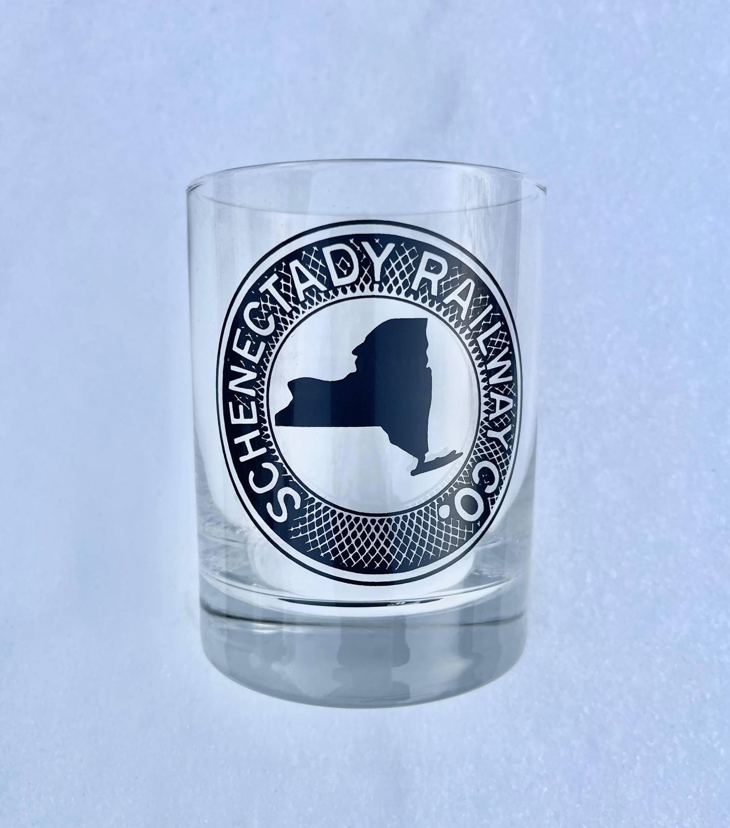 Schenectady Railway Co. Rocks Glass, Whiskey Glass