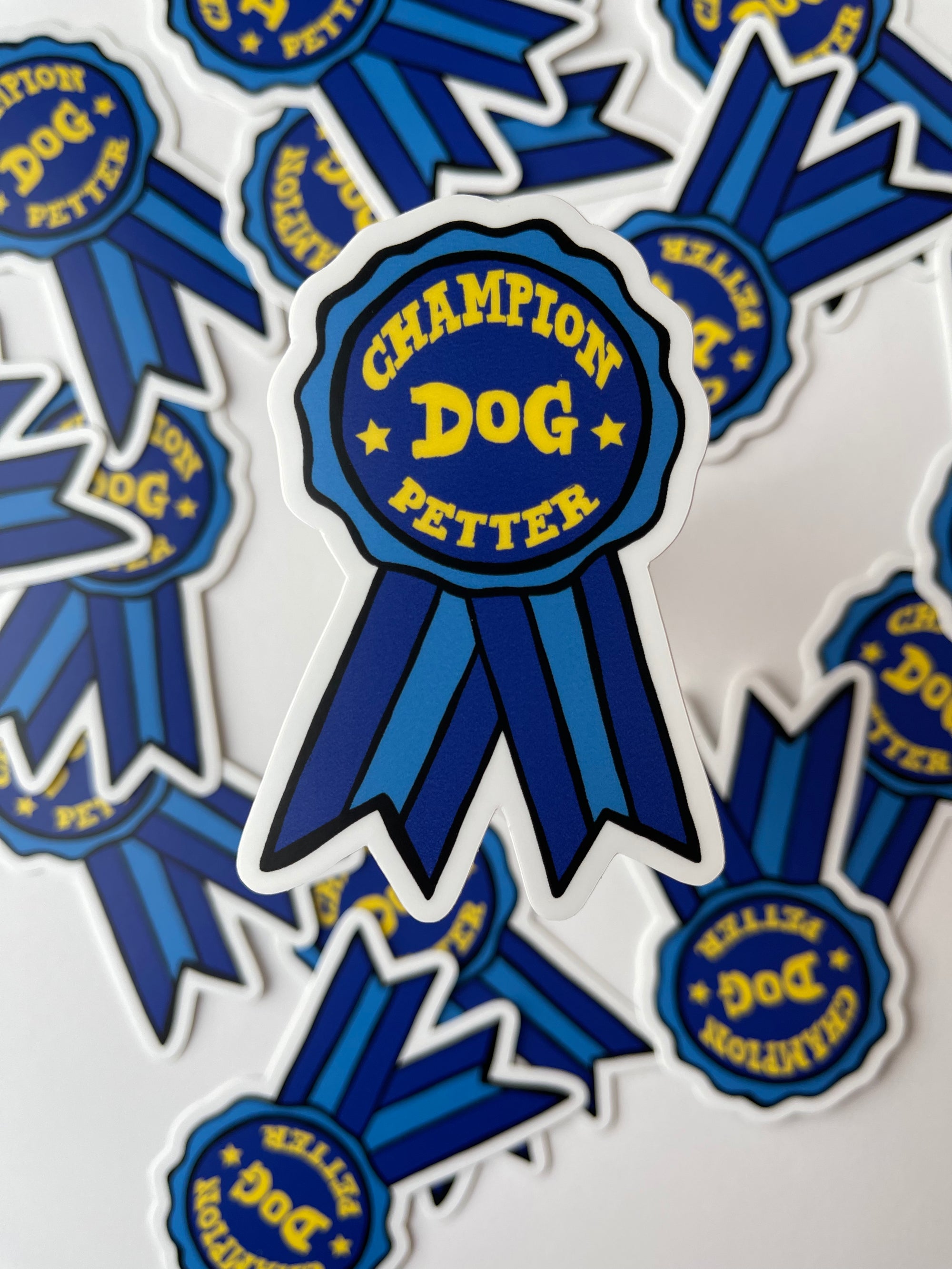 “Champion Dog Petter” Vinyl Sticker