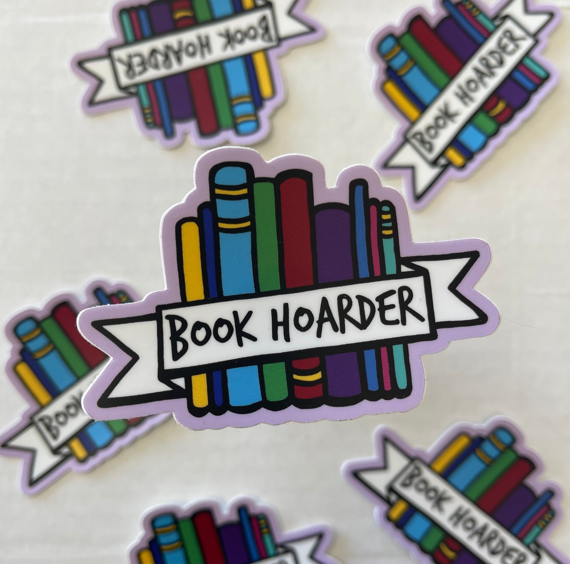 “Book Hoarder” Vinyl Sticker