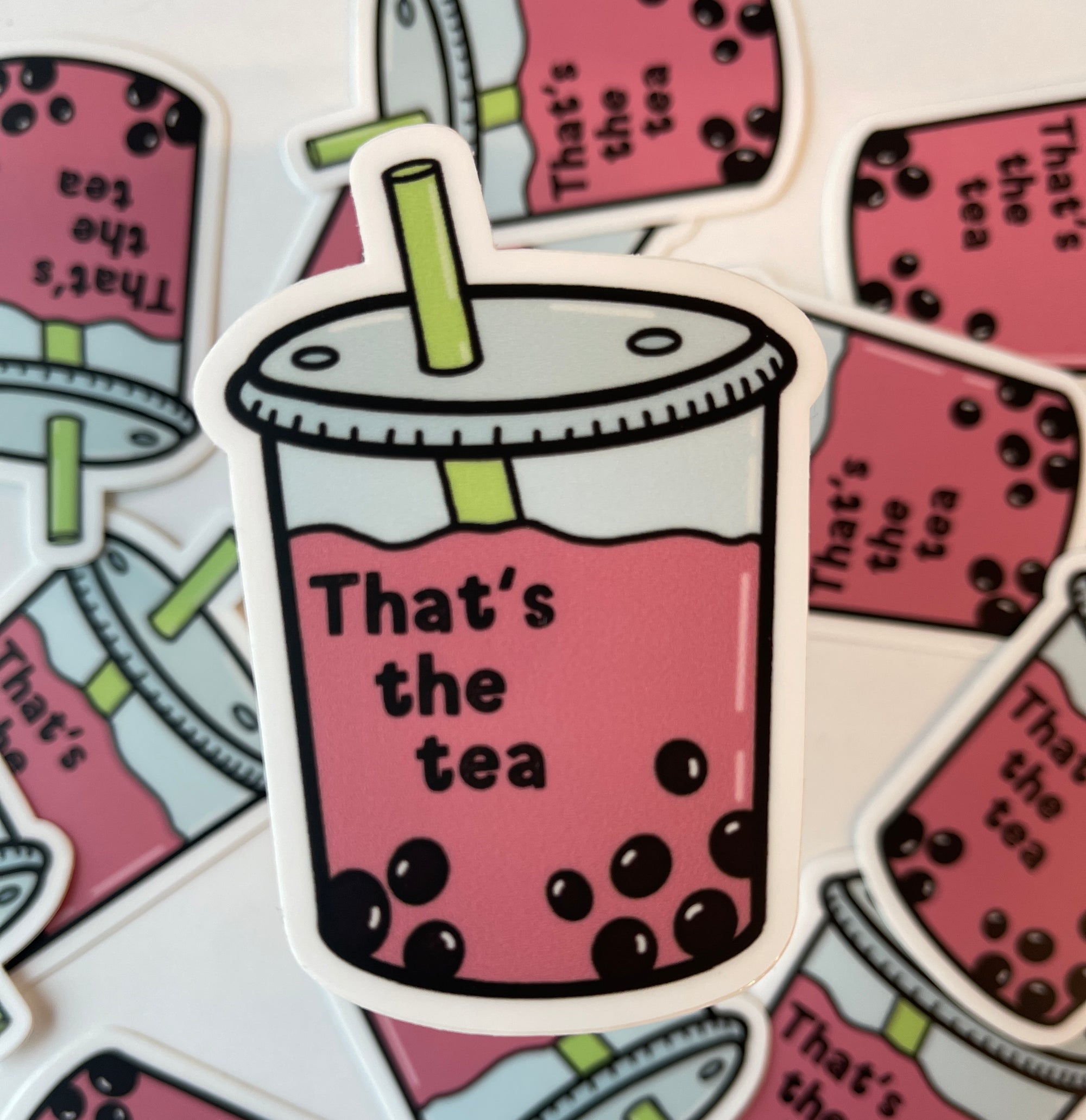 “That’s The Tea” Boba Drink Vinyl Sticker